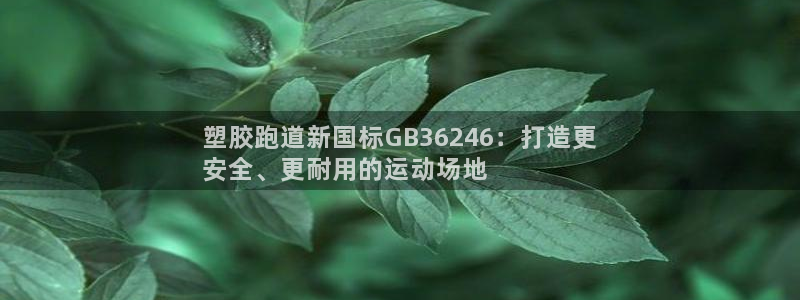 谈球吧体育app下载中心官网手机版：塑胶跑道新国标GB36246：打造更
安全、更耐用的运动场地